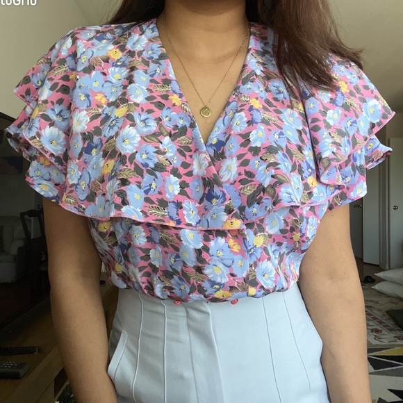 Vintage floral blouse - 10P - Picture 2 of 9
